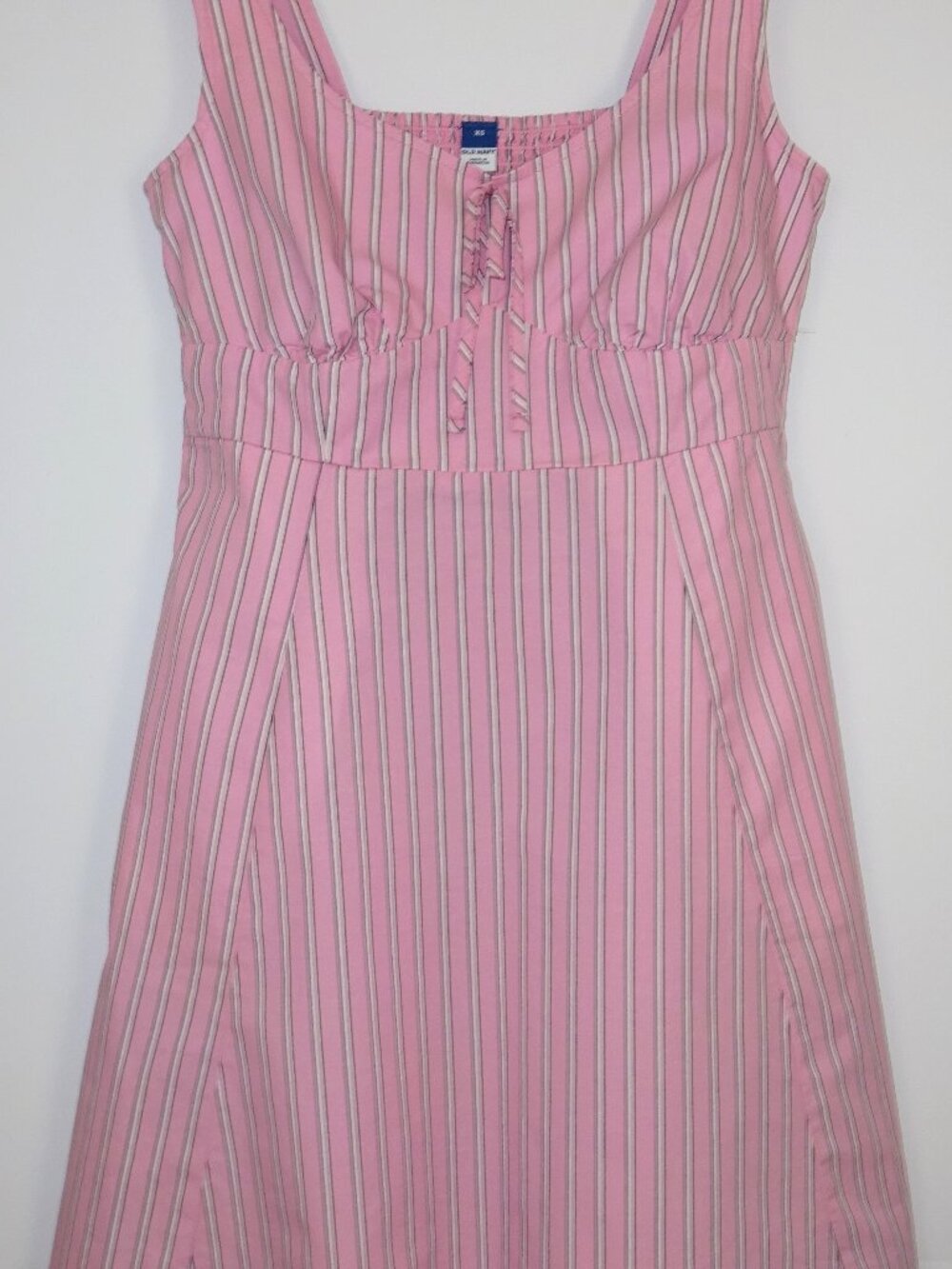 Old Navy Pink Striped Sundress XS Cottagecore Coquette Summer Dress Pockets